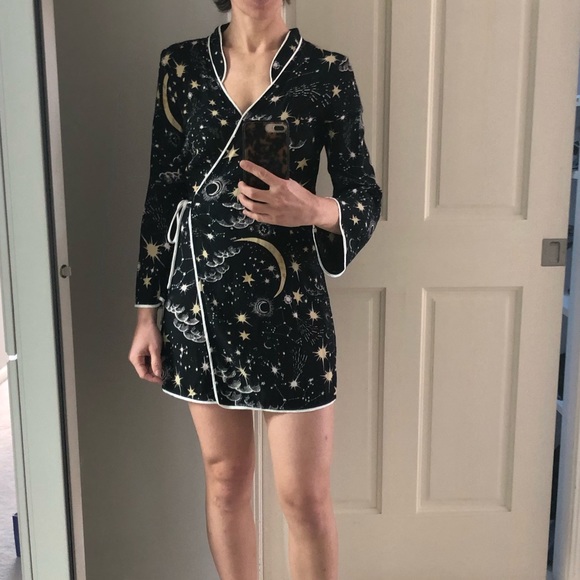 rixo iris wrap dress